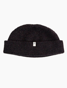 Solid Wool Fisherman Beanie Charcoal