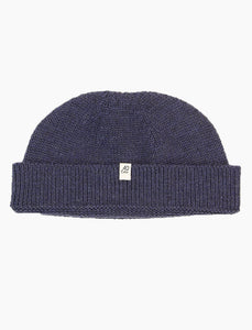 Solid Wool Fisherman Beanie Navy