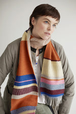 Load image into Gallery viewer, Strathay Amber Orange Lambswool Scarf
