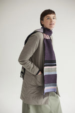 Load image into Gallery viewer, Strathay Elderberry Purple Lambswool Scarf
