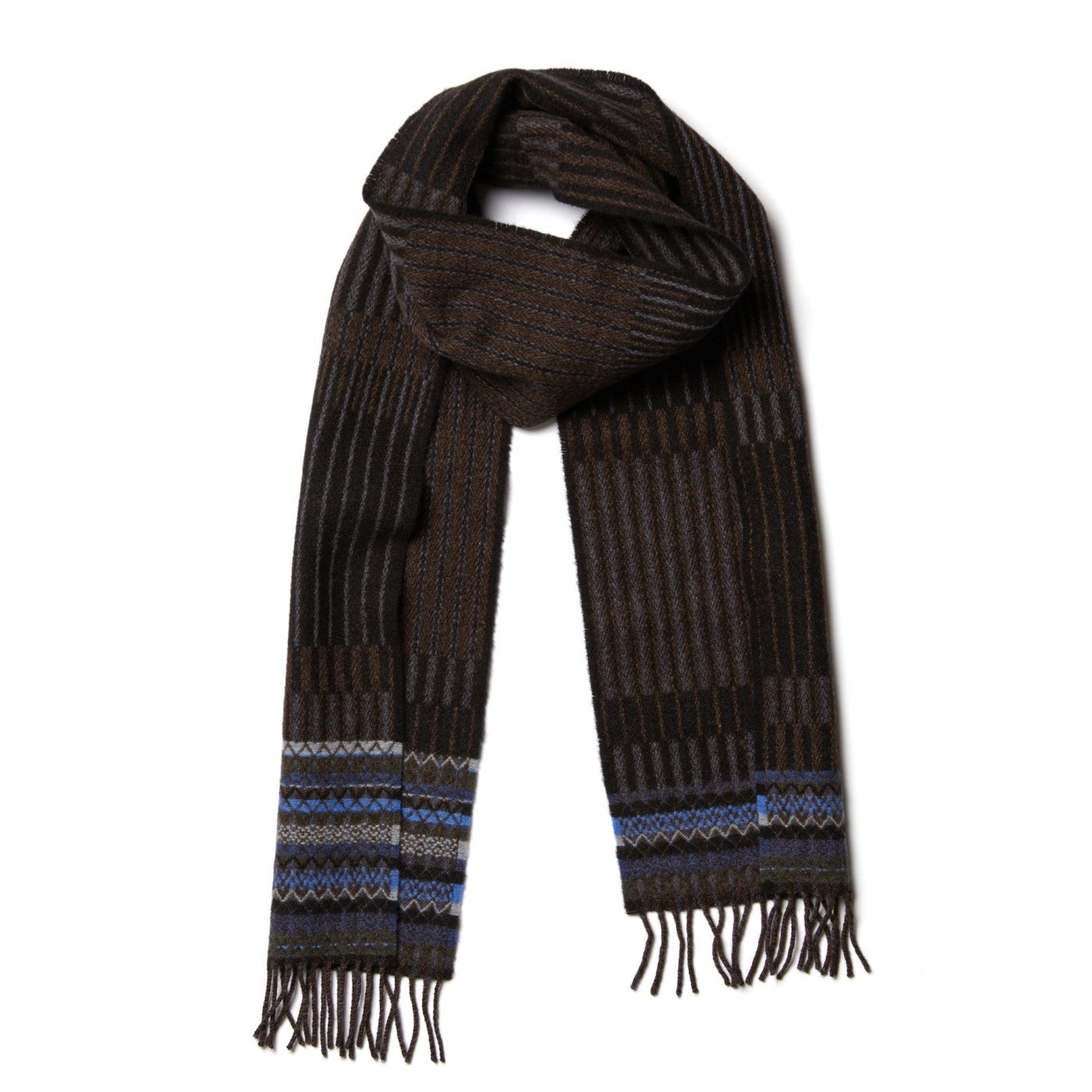 Bothy Tempest Navy Lambswool Scarf