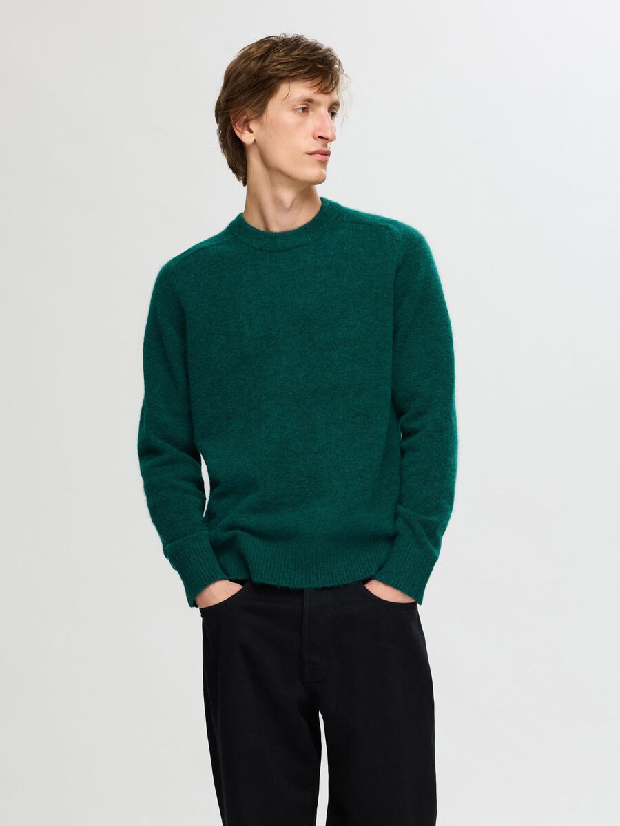 Rai Long Sleeve Crew Neck Jumper Rain Forest