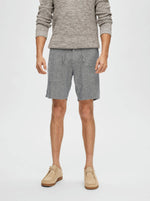 Load image into Gallery viewer, Regular Brody Linen Twill Shorts Navy/Egret
