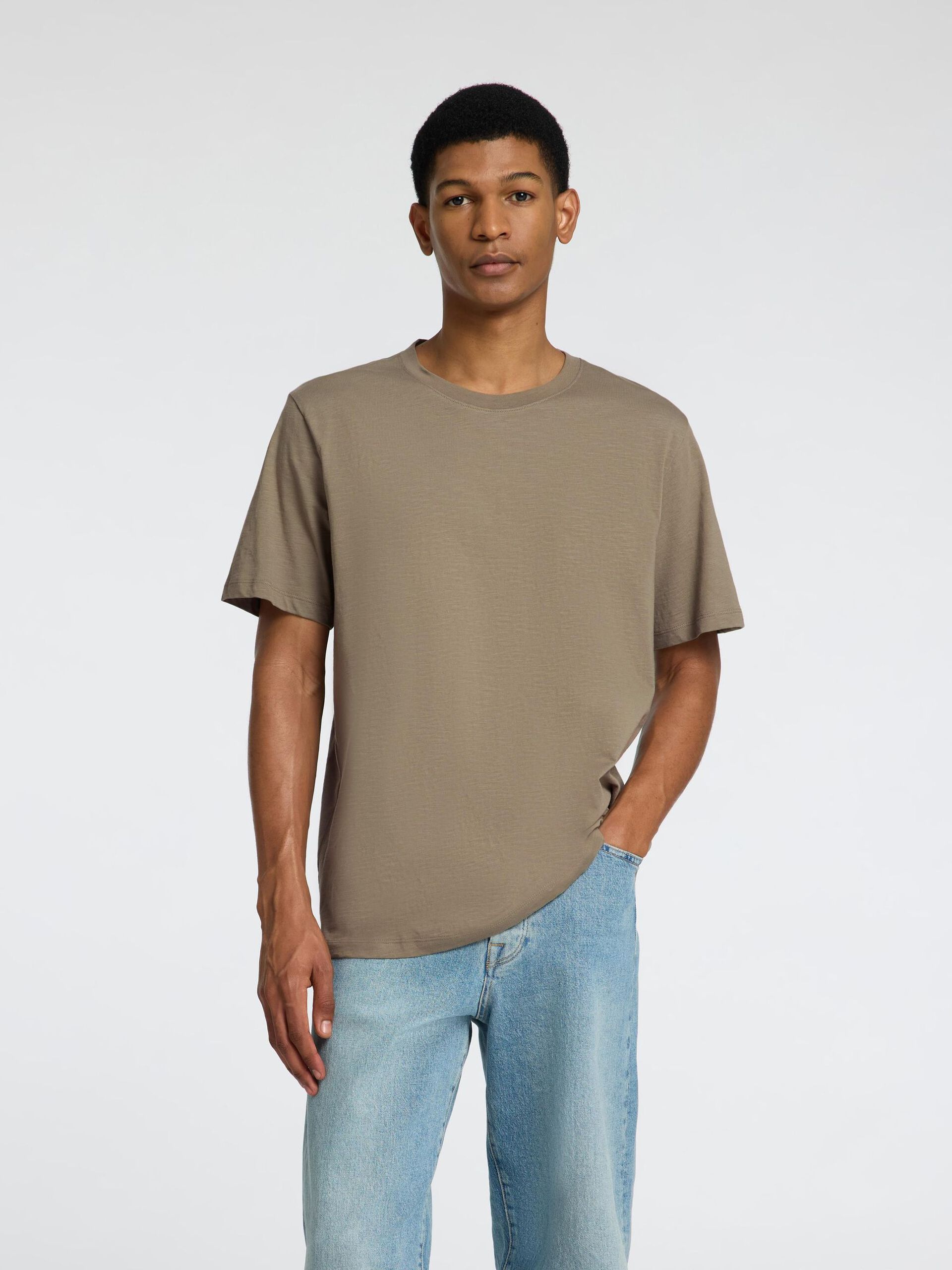 Aspen Slub SS O Neck Tee Vetiver