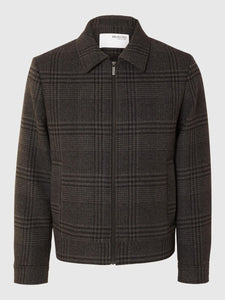 Elephant Skin/Checks Black Filip Jacket