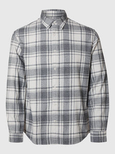 Reg Owen Flannel Mix Shirt Egret Check