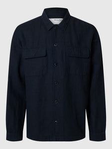 Leroy Sun Overshirt Sky Captain/Black