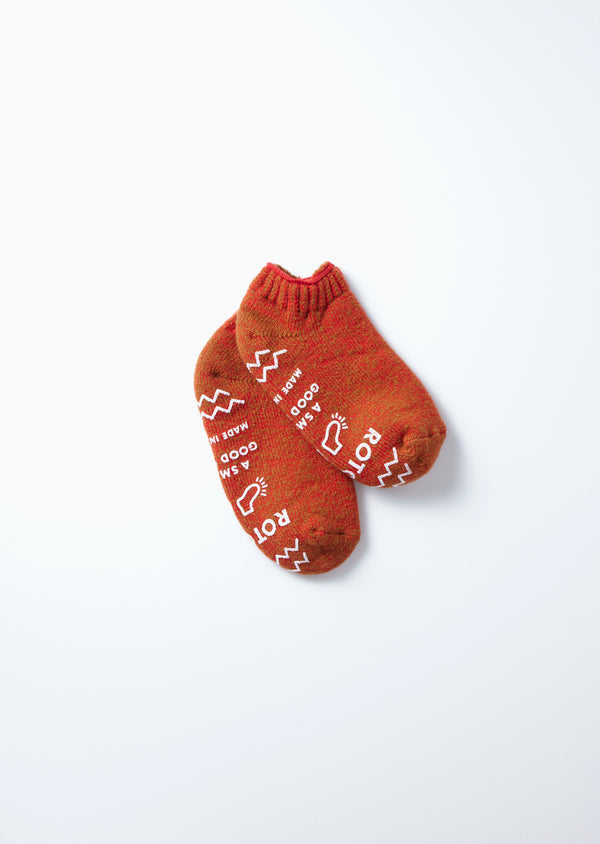 Pile Sockslipper Red/Light Brown