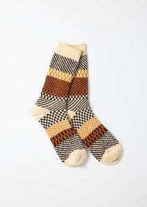 Check & Step Socks Black