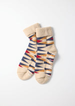 Load image into Gallery viewer, Merino Lambswool Native Room Socks Ivory
