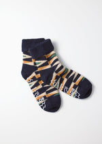 Load image into Gallery viewer, Merino Lambswool Native Room Socks Navy
