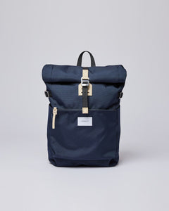 Ilon Navy With Natural Leather Backpack