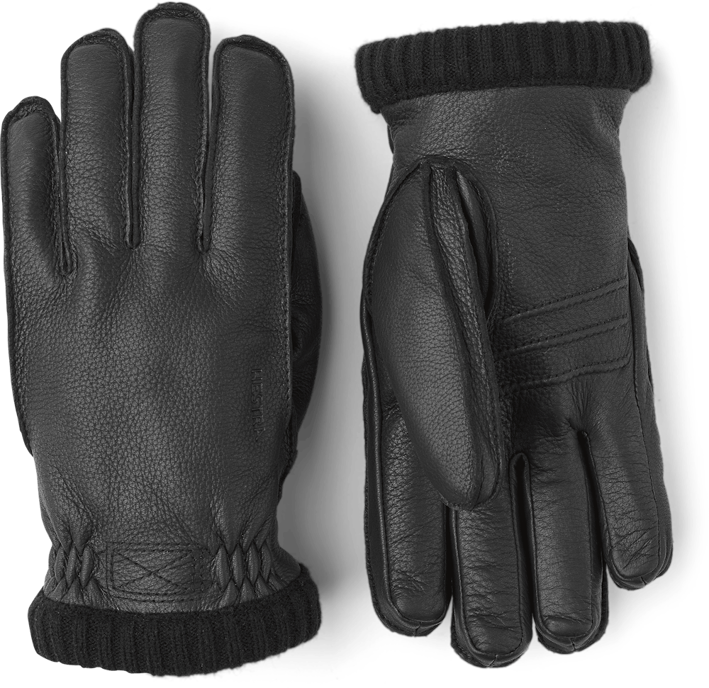 Deerskin Primaloft Rib Gloves Black