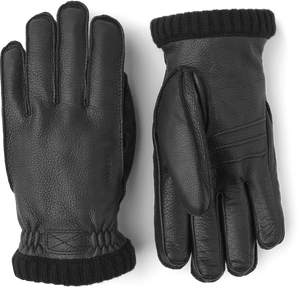 Deerskin Primaloft Rib Gloves Black