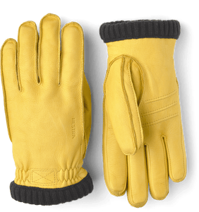 Deerskin Primaloft Rib Gloves Natural Yellow