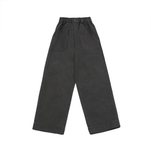 One Tuck Wide Fatigue Pants Charcoal