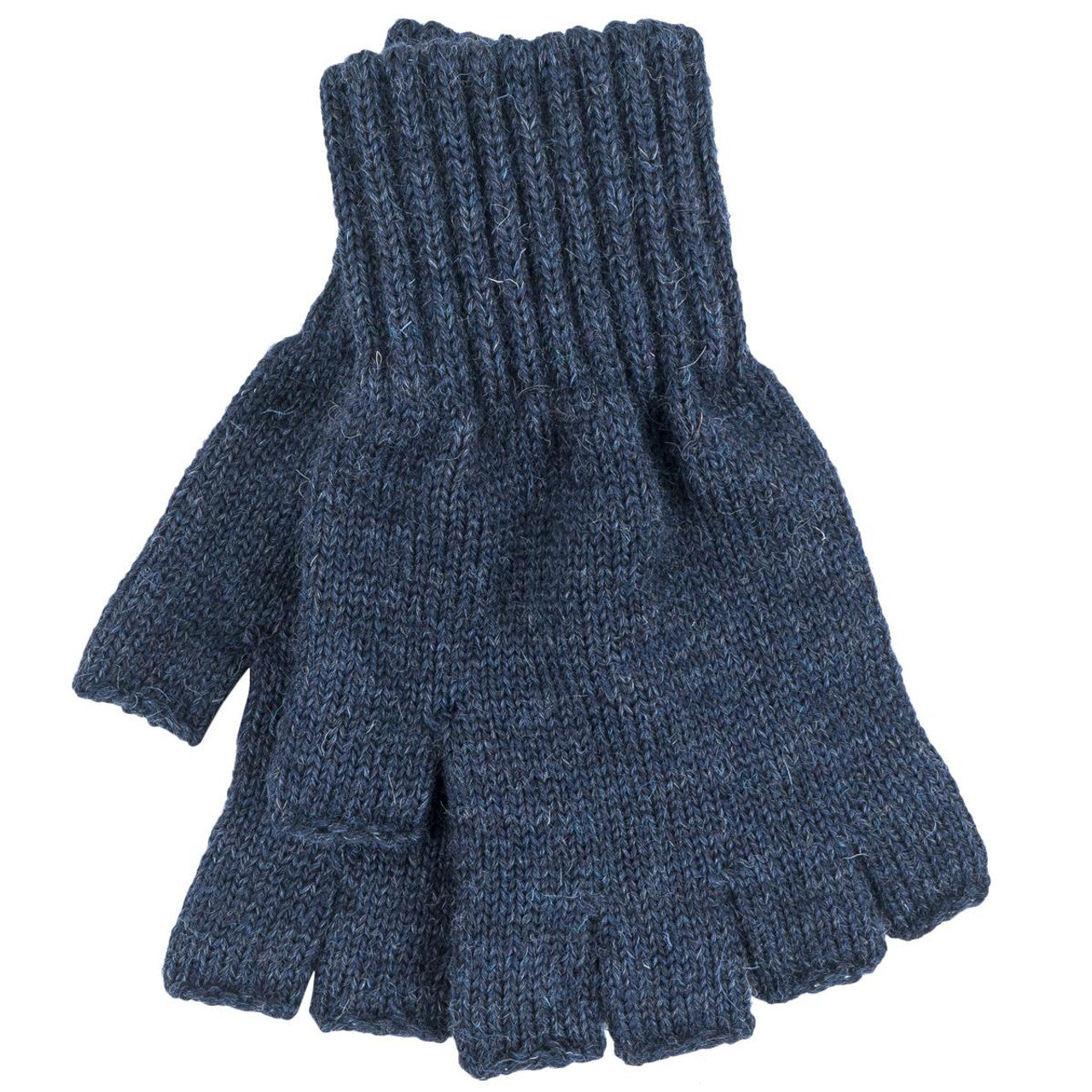 Navy Fingerless Gloves