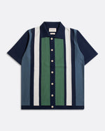 Load image into Gallery viewer, Velzy Cardigan Neto Stripe Navy Iris/Green
