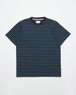 Load image into Gallery viewer, Crewneck SS T Shirt Stargazer Blue Breton Stripe
