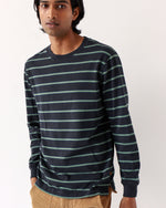 Load image into Gallery viewer, Tre Stripe LS T Shirt Black/Forest Green
