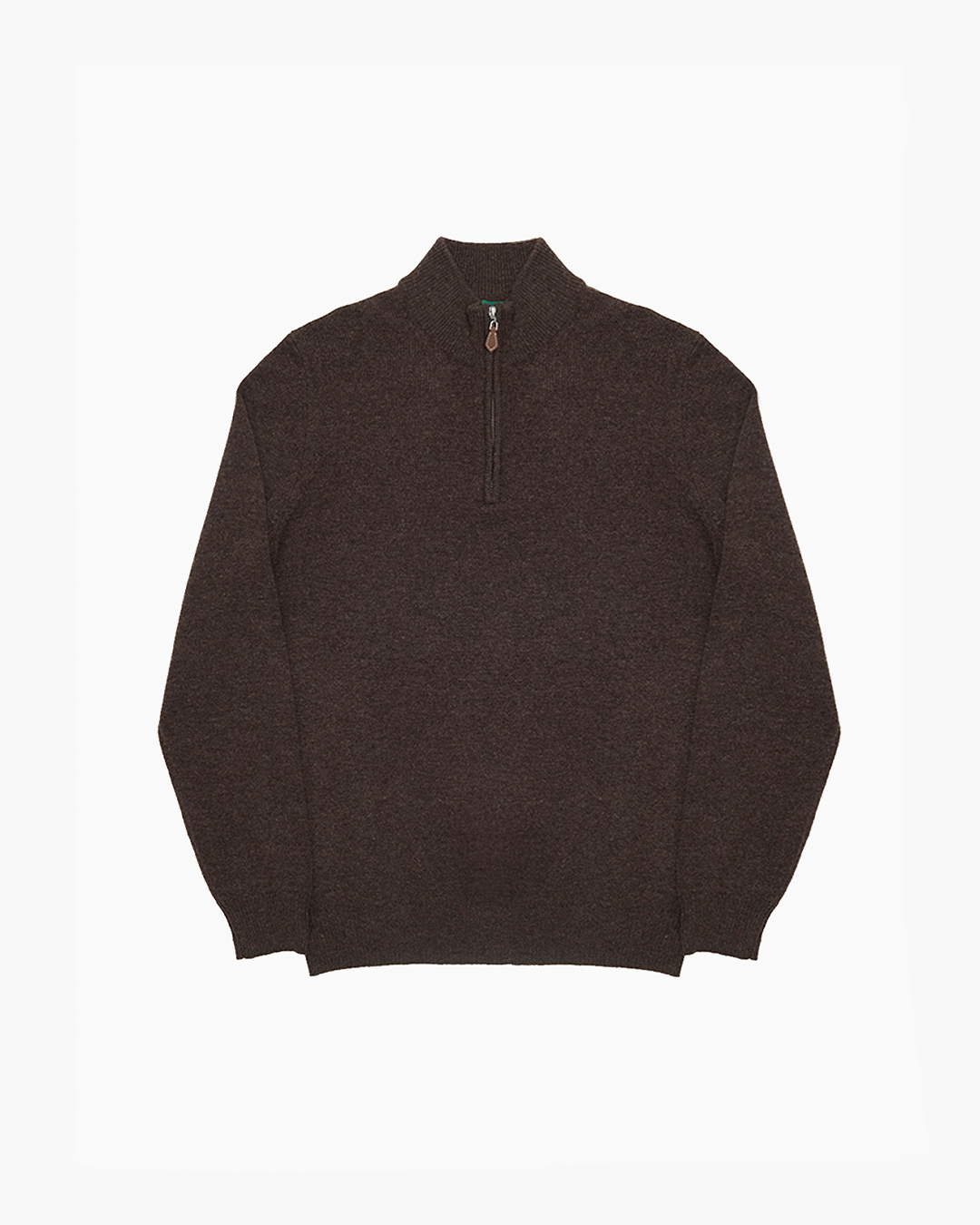 Sutherland Half Zip Mock Neck Jumper Cocoa