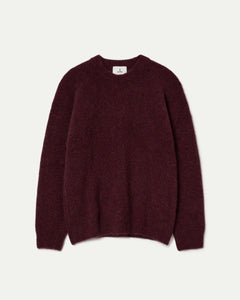 Delgado Drop Shoulder Crew Neck Jumper Marsala