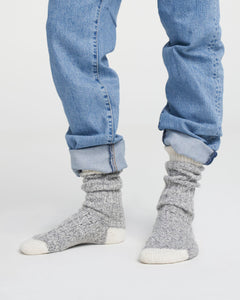 Brommö Raggsocka Grey Mel/Off White