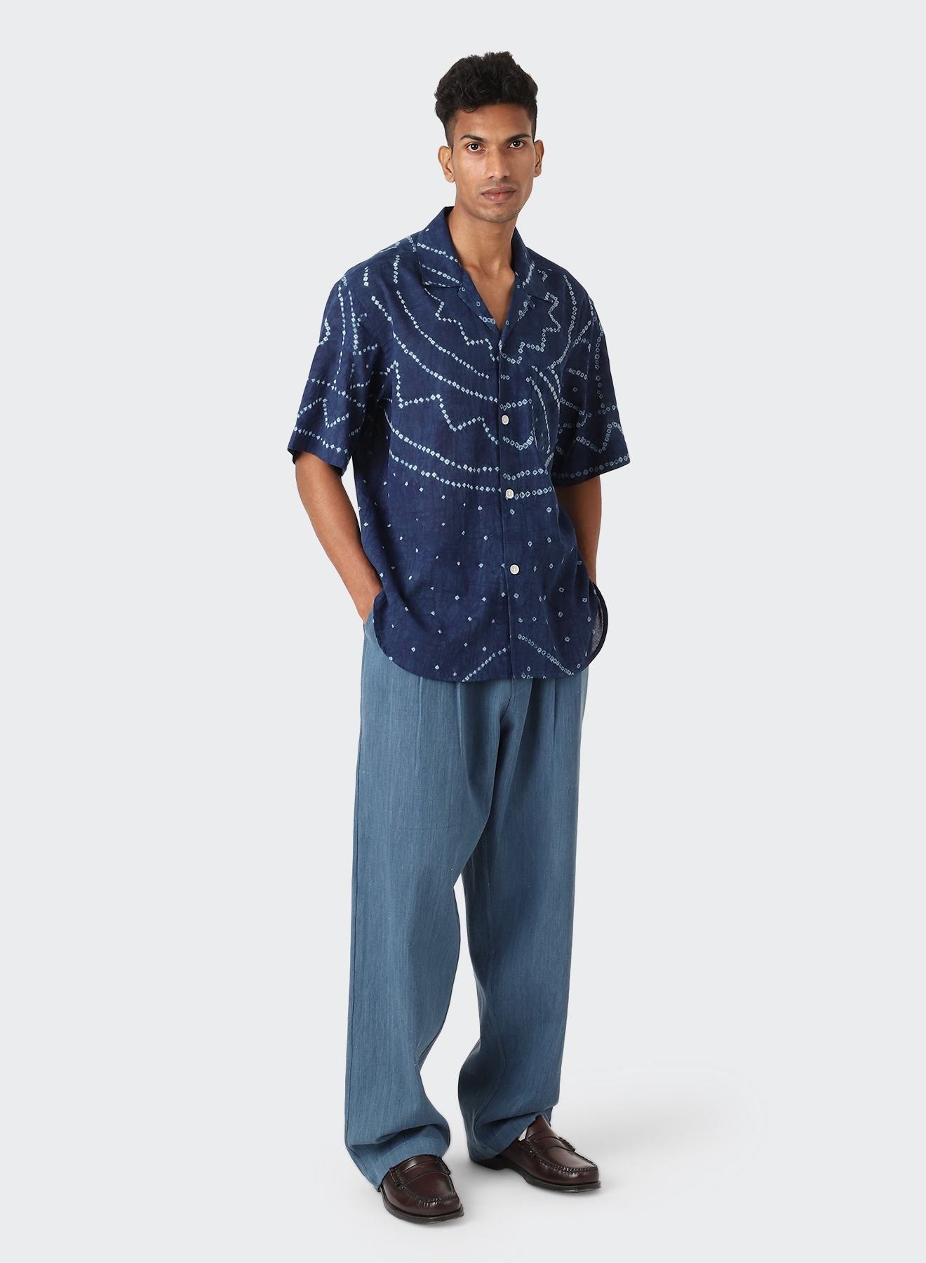 Ronen Bandhani Indigo Shirt