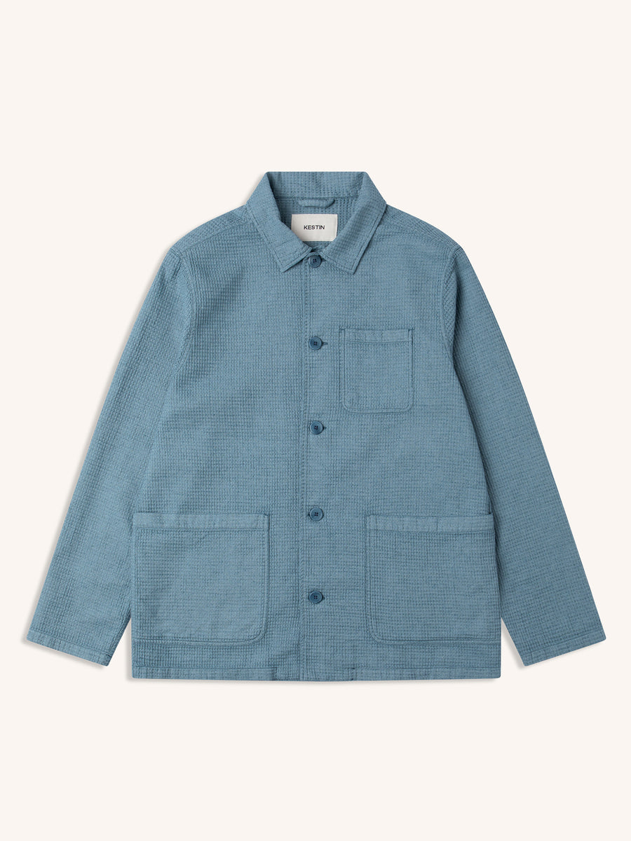 Ormiston Jacket Linen Blend Denim Blue