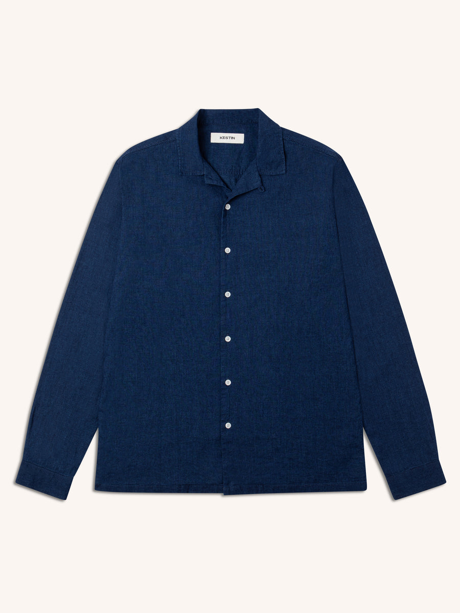 Tain Shirt Indigo Linen/Cotton/Denim