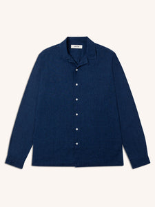 Tain Shirt Indigo Linen/Cotton/Denim