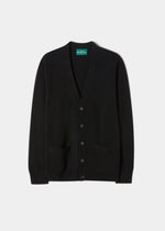 Load image into Gallery viewer, Cornwall Saddle Shoulder Vee Neck Cardigan Black
