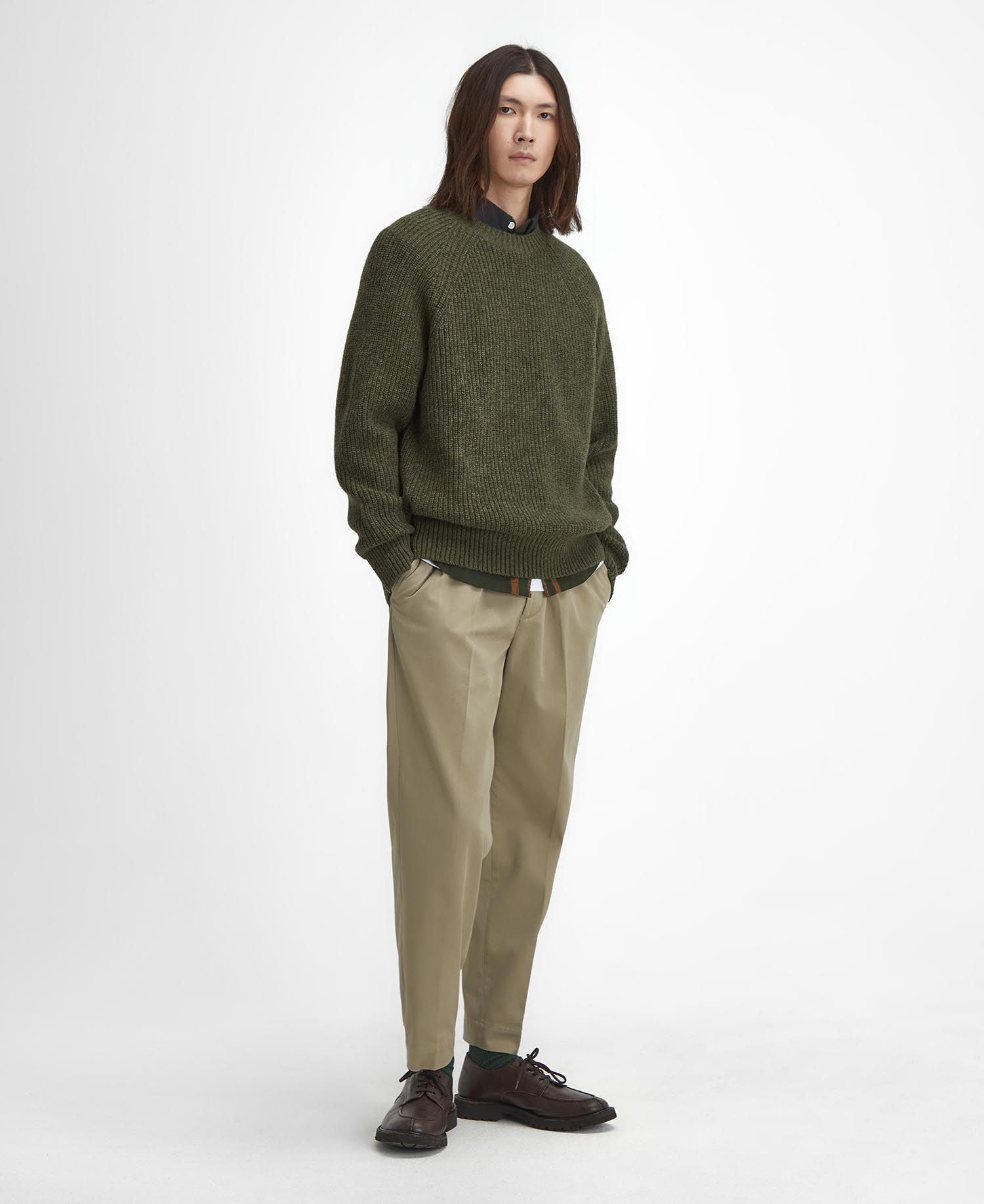 Griffiths Crew Neck Jumper Olive