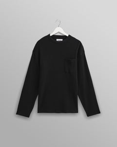 Moore LS Heavy Waffle Tee Black