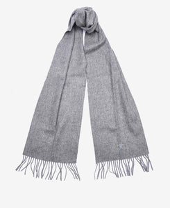 Plain Lambswool Scarf Light Grey Marl