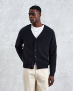 Load image into Gallery viewer, Alban Mohair Cardigan Navy
