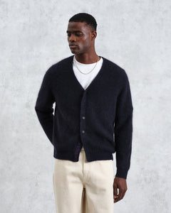 Alban Mohair Cardigan Navy