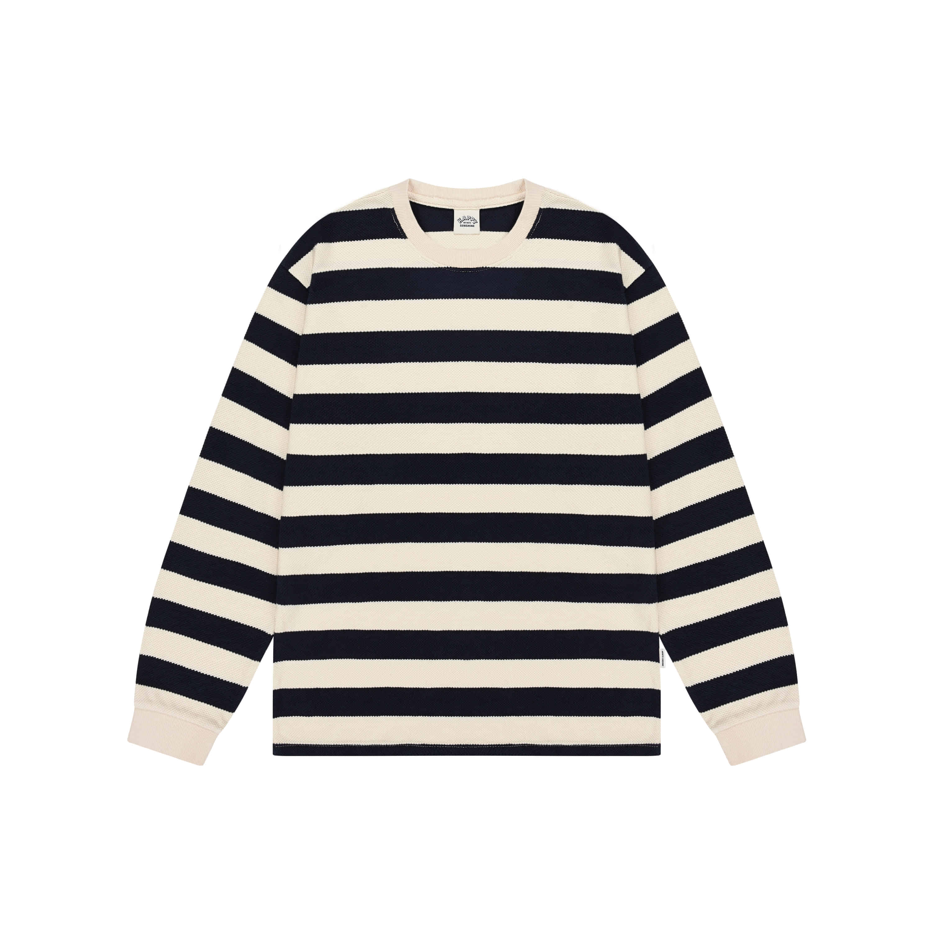 Waffle Long Sleeve Tee Navy Stripe