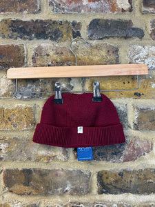 Solid Wool Fisherman Beanie Burgundy