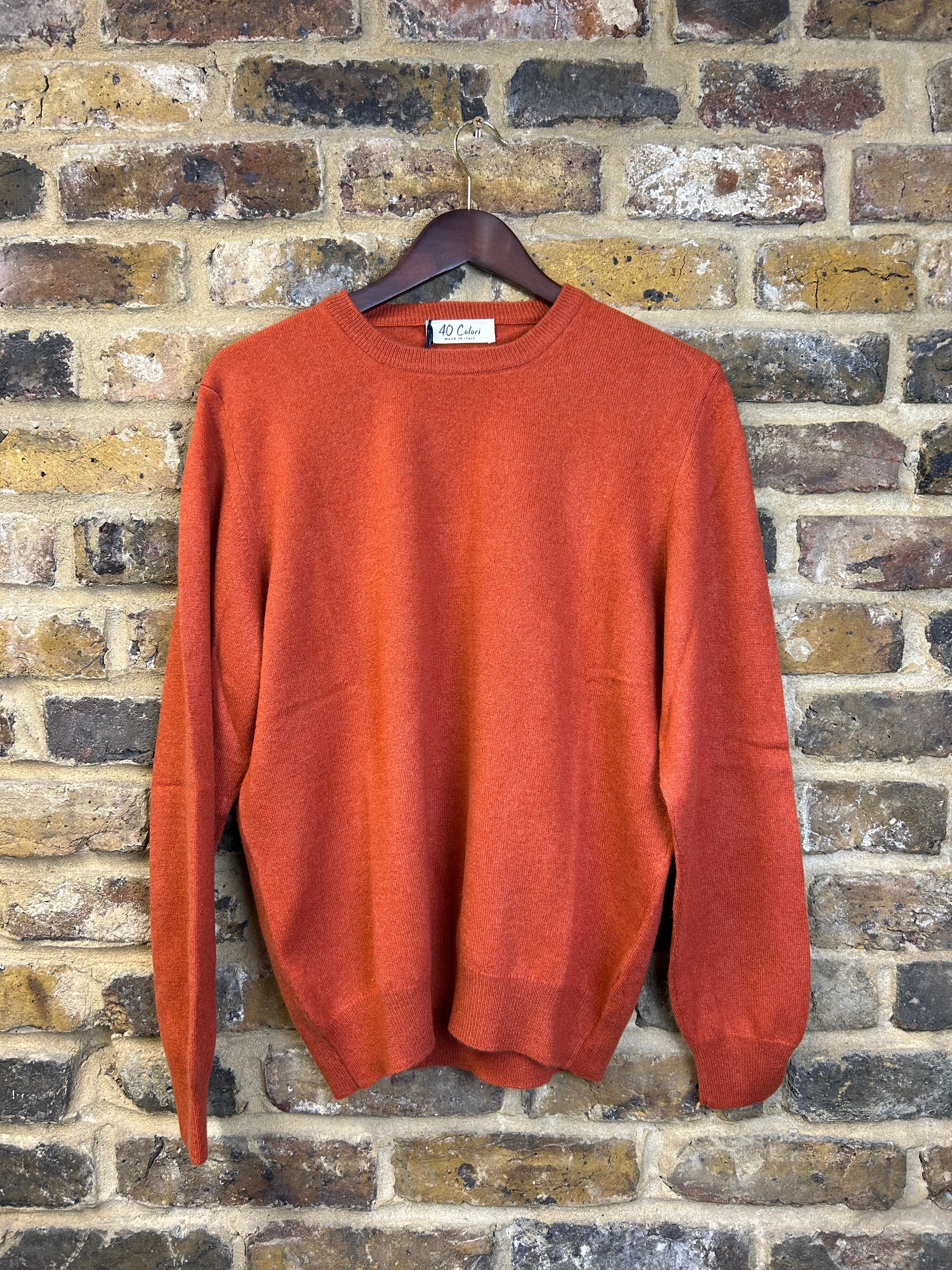 Cashmere Crew Neck Ribbed Jumper Alahambra