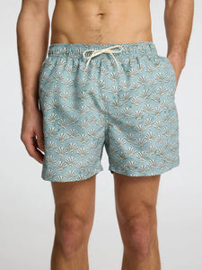 Dane AOP Swimshorts Iceberg Green Fan