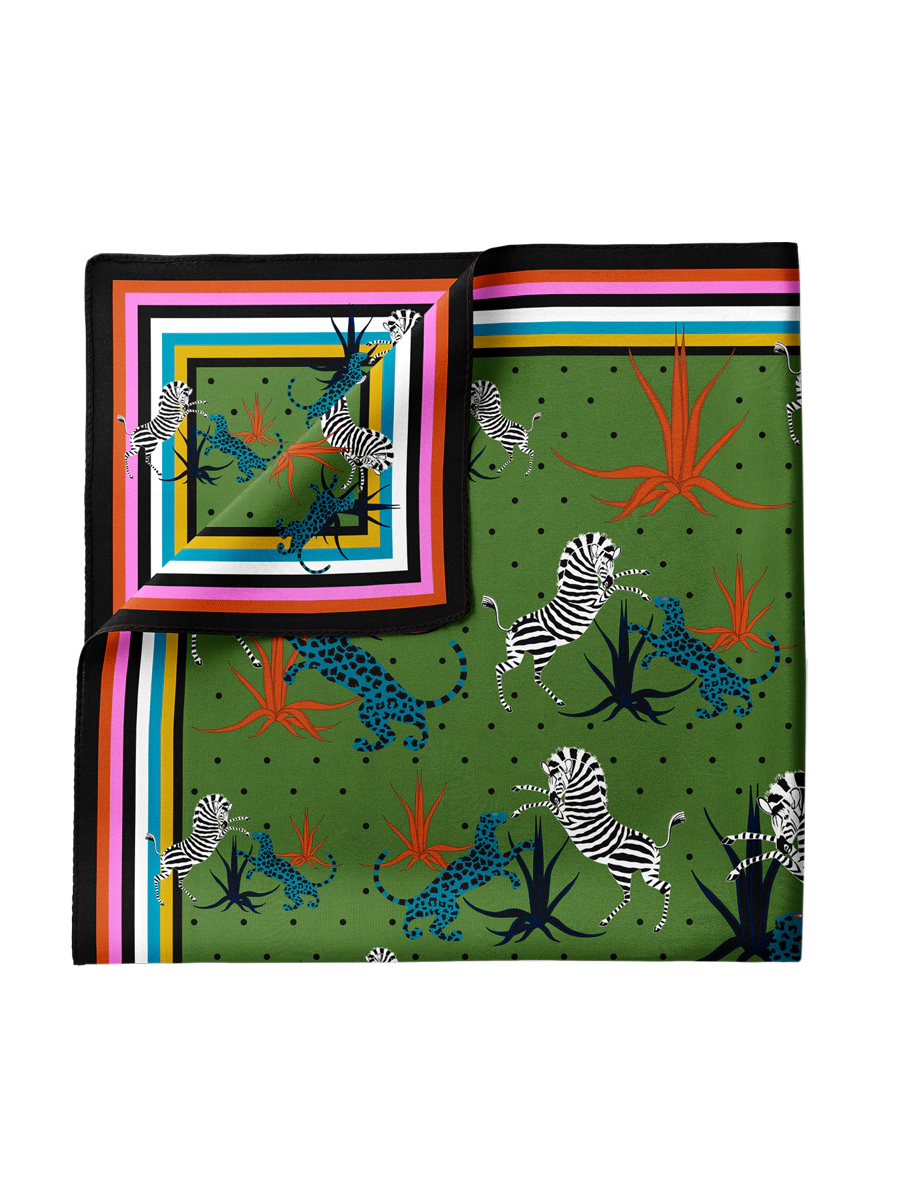 Jungle Green Pocket Square