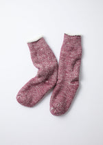 Load image into Gallery viewer, Double Face Crew Socks Grape
