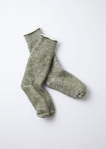 Load image into Gallery viewer, Double Face Crew Socks Army Green
