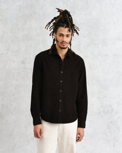 Shelly Shirt Seersucker Cord Black