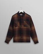 Load image into Gallery viewer, Whiting Overshirt Windowpane Navy/Caramel
