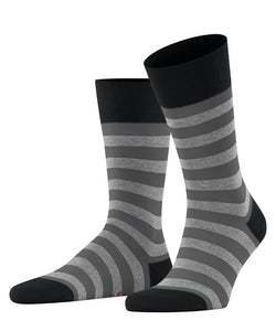 Black Sensitive Mapped Line Socks