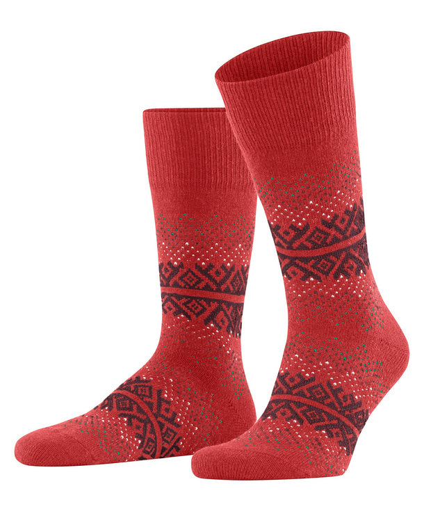 Red Inverness Mens Socks