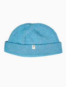 Turquoise Solid Wool Fisherman Beanie
