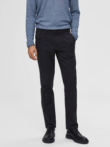 Black New Miles Straight Fit Flex Chinos